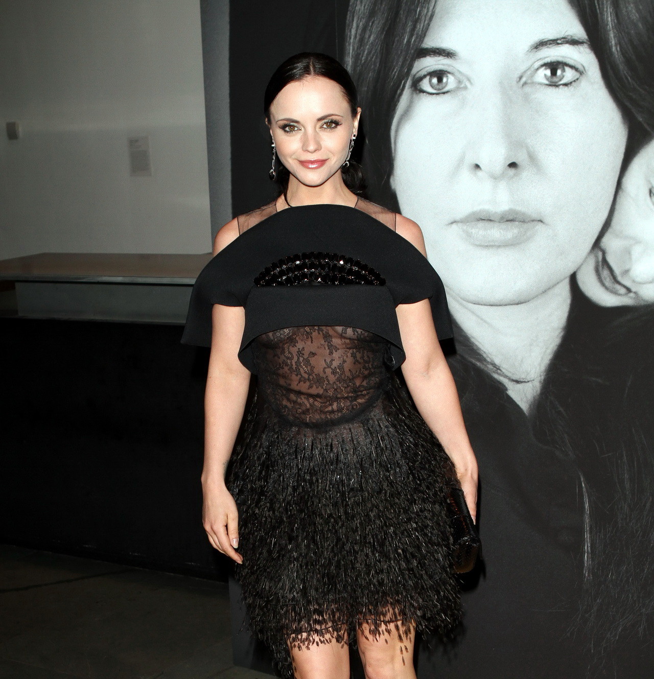 Christina Ricci showing under-boobs in see-through dress at 'The Artist is Prese #75346807