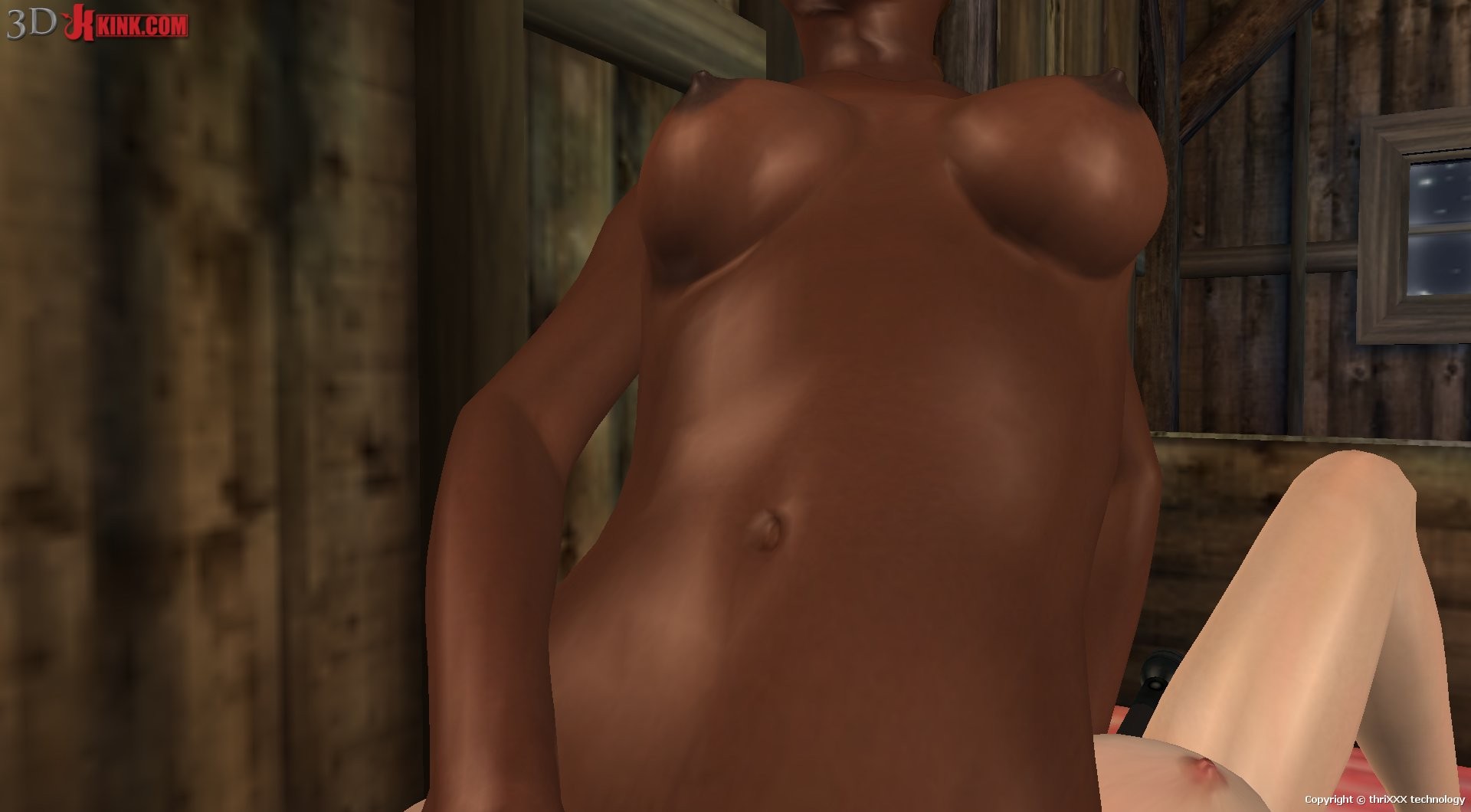 Sexo lésbico interracial creado en un juego de sexo virtual fetichista en 3D.
 #69358938