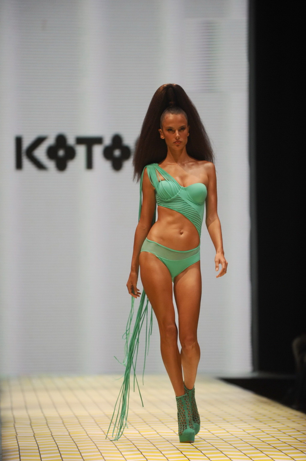 Alessandra Ambrosio wearing sexy 'Koton' swimwear on the catwalk in Istanbul #75334879