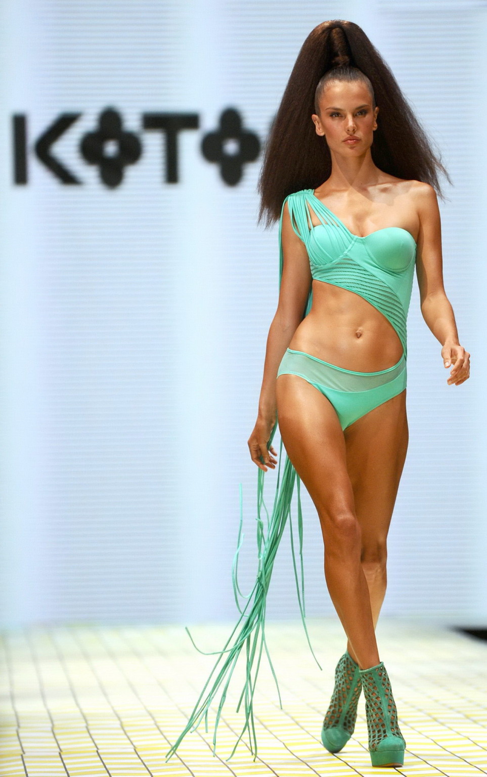 Alessandra Ambrosio wearing sexy 'Koton' swimwear on the catwalk in Istanbul #75334935