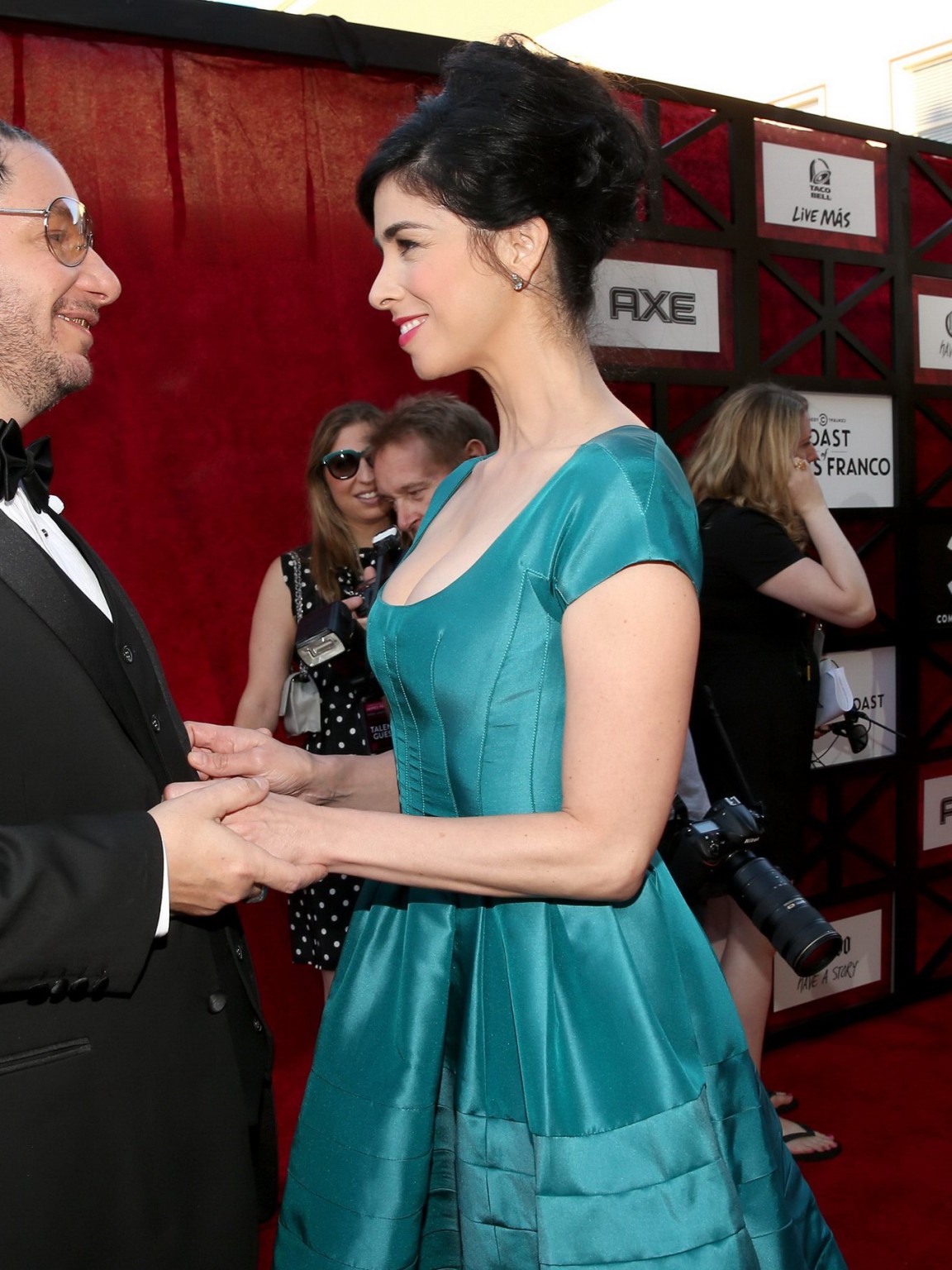 Sarah Silverman showing huge cleavage at the Comedy Central's 'Roast of James Fr #75220548
