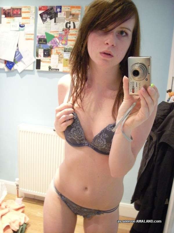 Horny amateur teens posing in selfpics #76407900