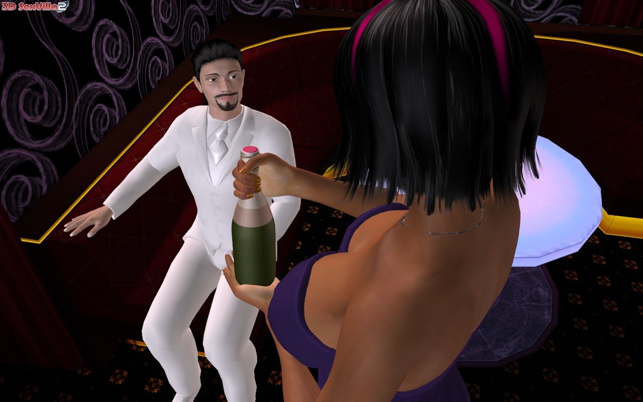 Rich dude buys the animated busty black stripper #69331243