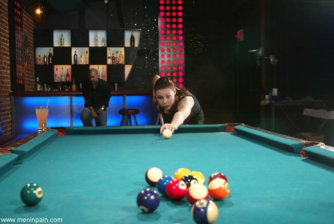 Bald asian maleslave dominated hard at pooltable #72233366