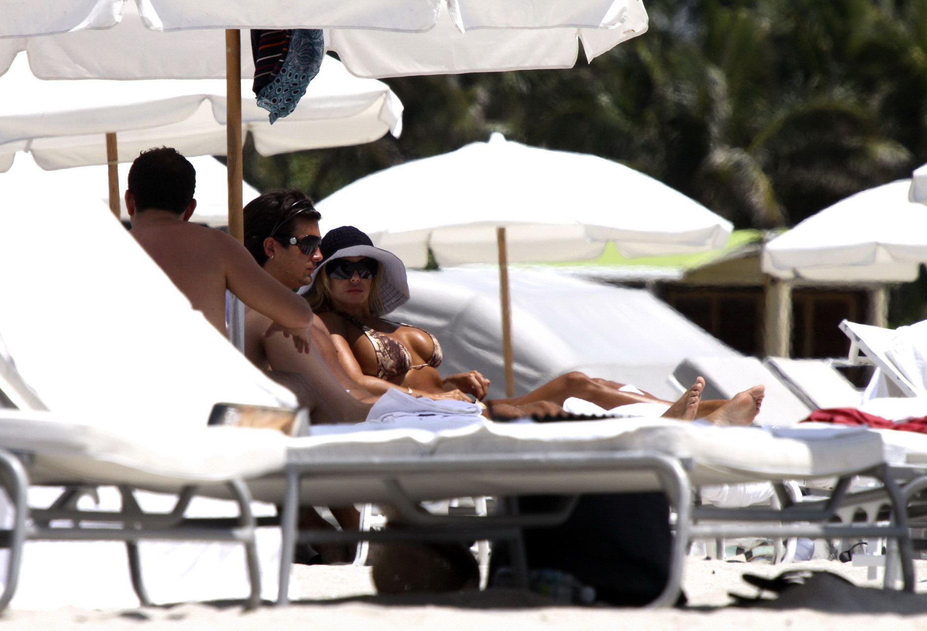 Busty Shauna Sand wearing skimpy bikini on the beach in Miami #75341652