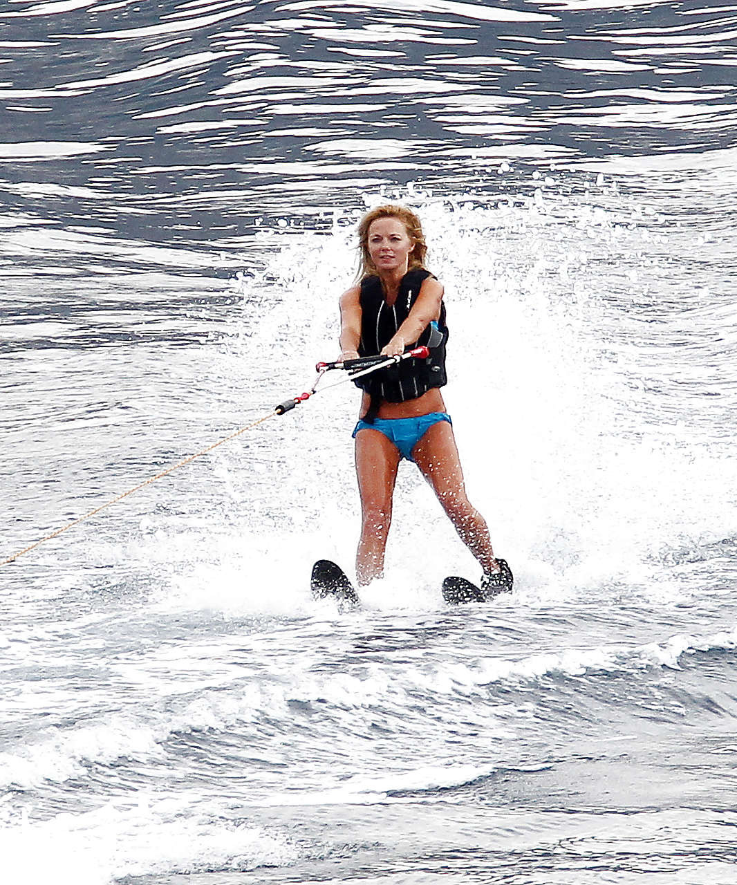 Geri Halliwell caught topless on yacht while changing her bikini top paparazzi p #75299331