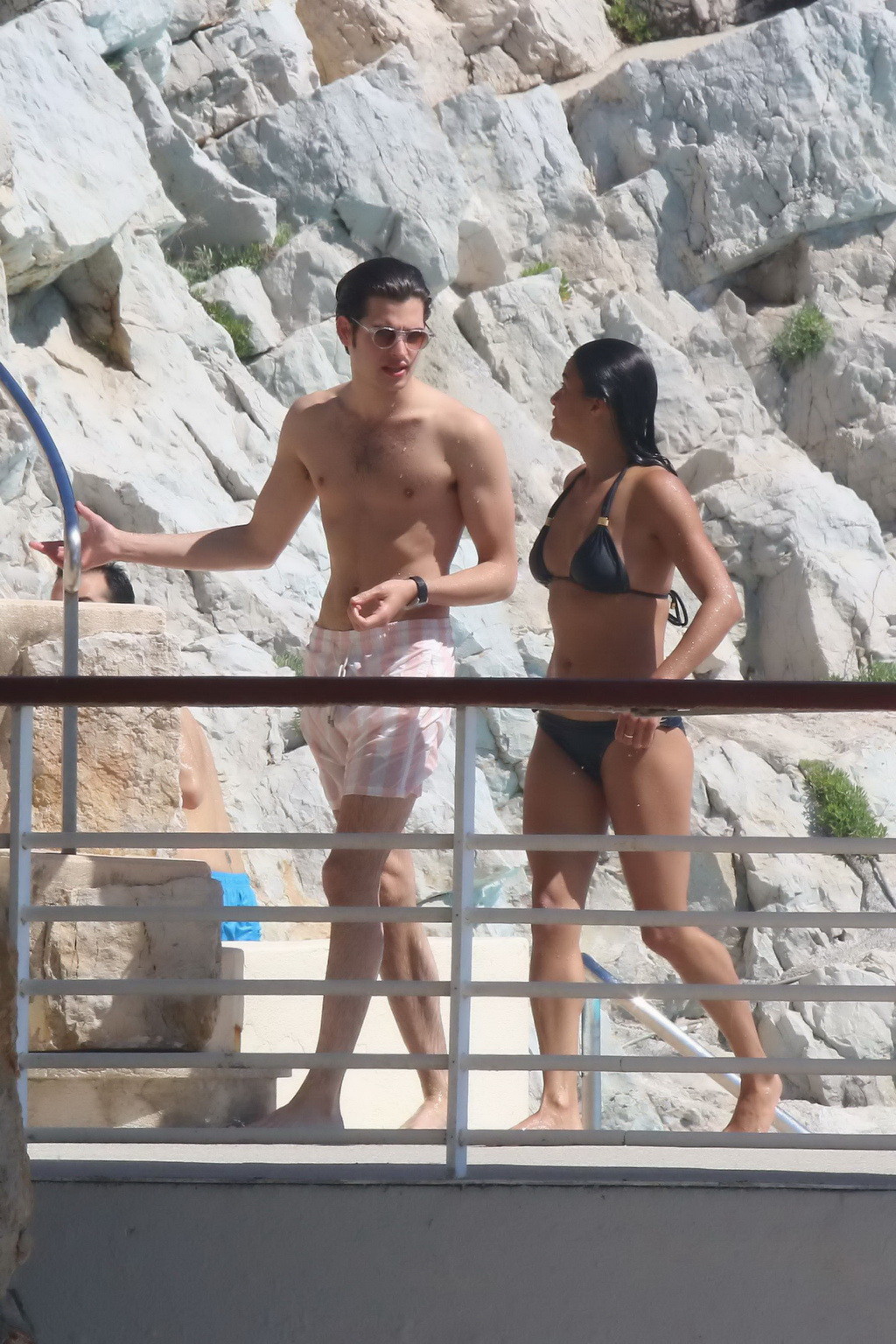 Michelle Rodriguez wearing skimpy black bikini poolside at Cap Eden Roc Hotel in #75195695
