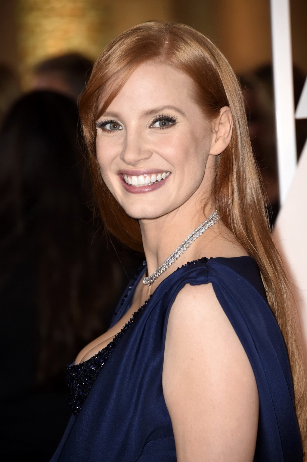 Jessica Chastain busty wearing a low cut dress at the 87th Annual Academy Awards #75171850