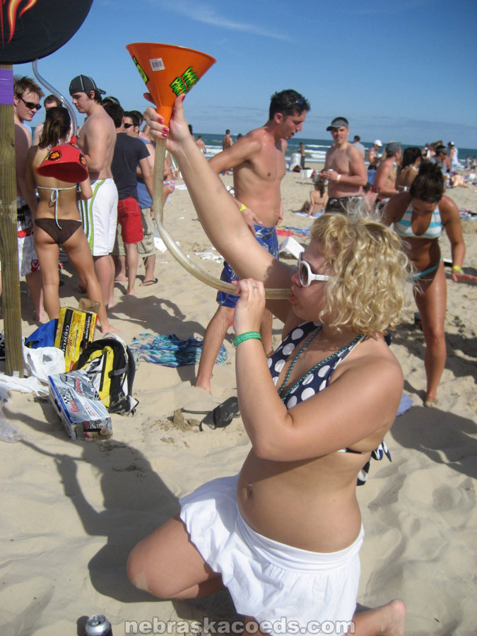 College girls get drunk and flash their tits at Spring Break #72314984