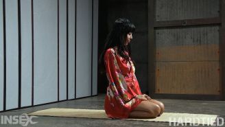 Marica Hase Kimono Asian Is Rope Bound Her Naked Body Spanked