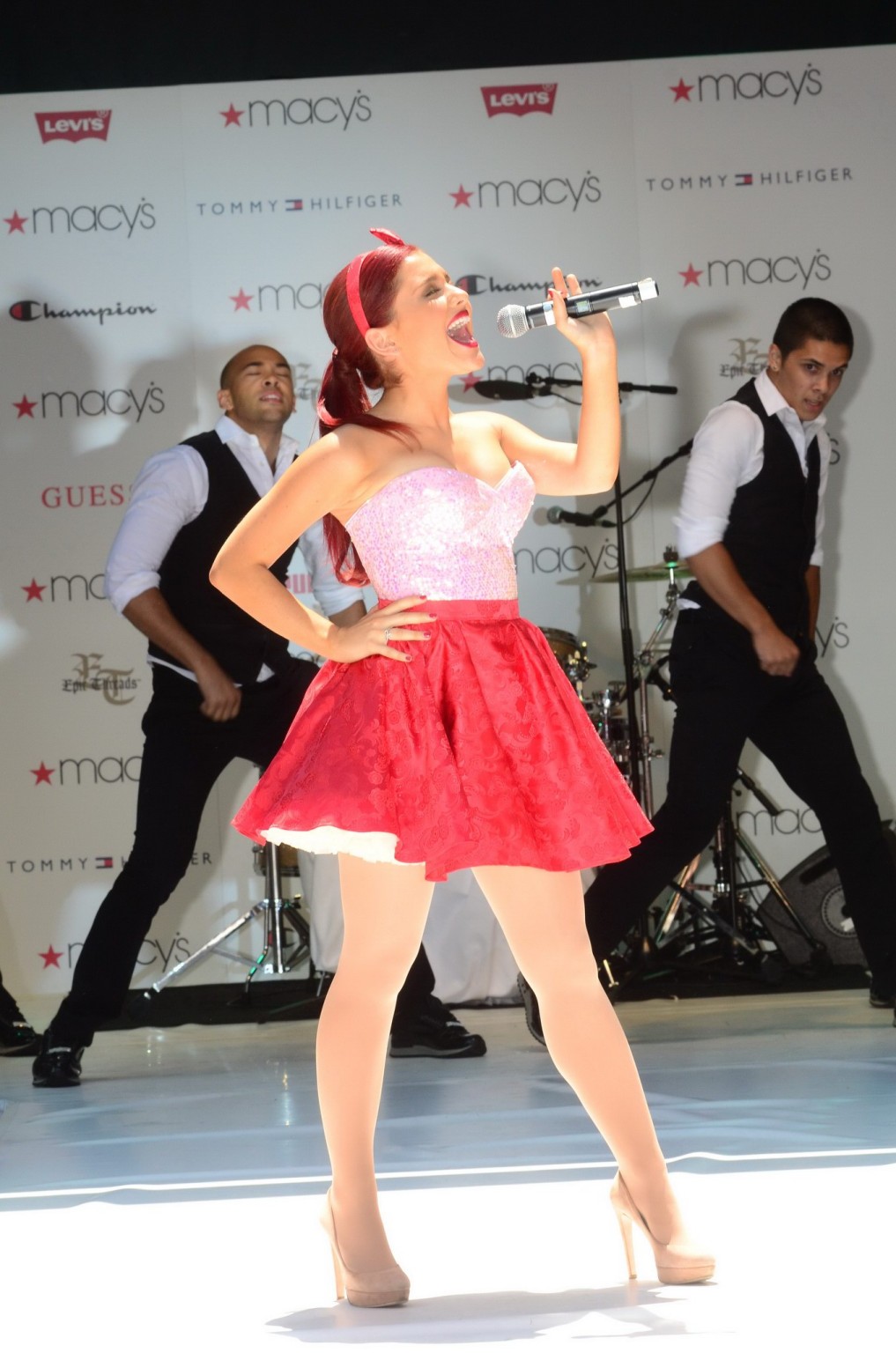Ariana Grande flashing her panties at Macy's Annual Summer Blowout Show in NYC #75286858