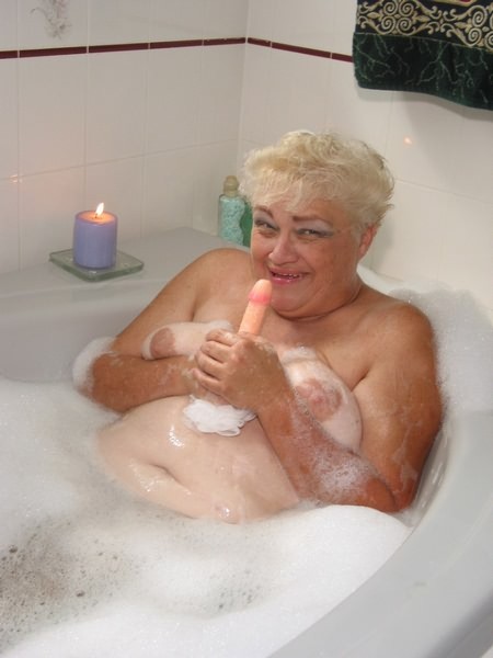 old fat hot tub granny is a little shy #71777843