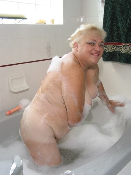 old fat hot tub granny is a little shy #71777871