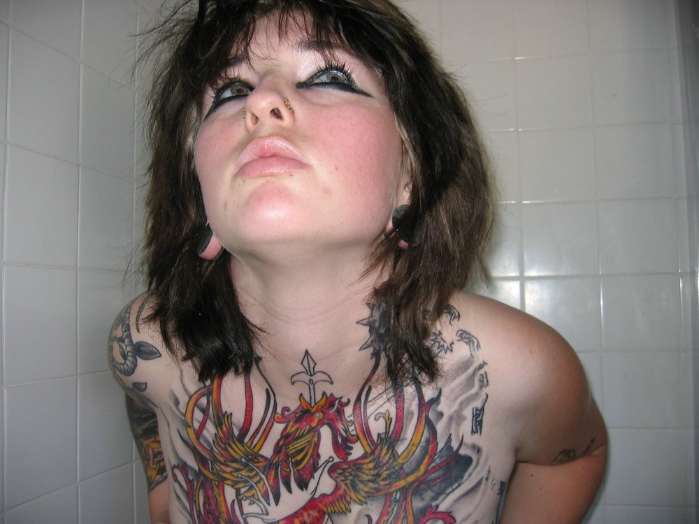 Tattooed Gothic Babe #77187336
