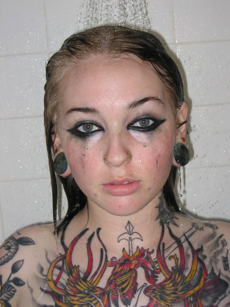 Tattooed Gothic Babe #77187375