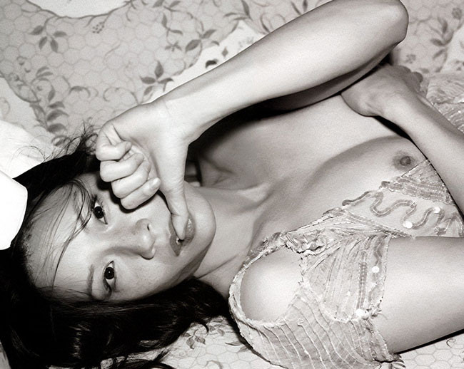 Lucy Liu exposed perky tits and nasty lesbian kiss #75397491