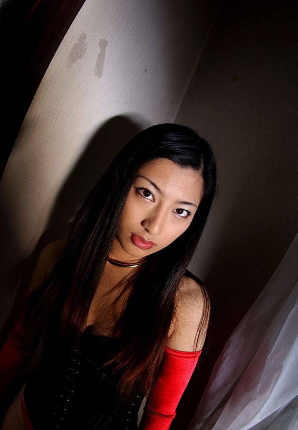 Naughty Asian model in black and red #69855937