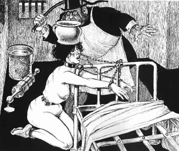 classic evil female dungeon bondage horror art and drawings #69649929