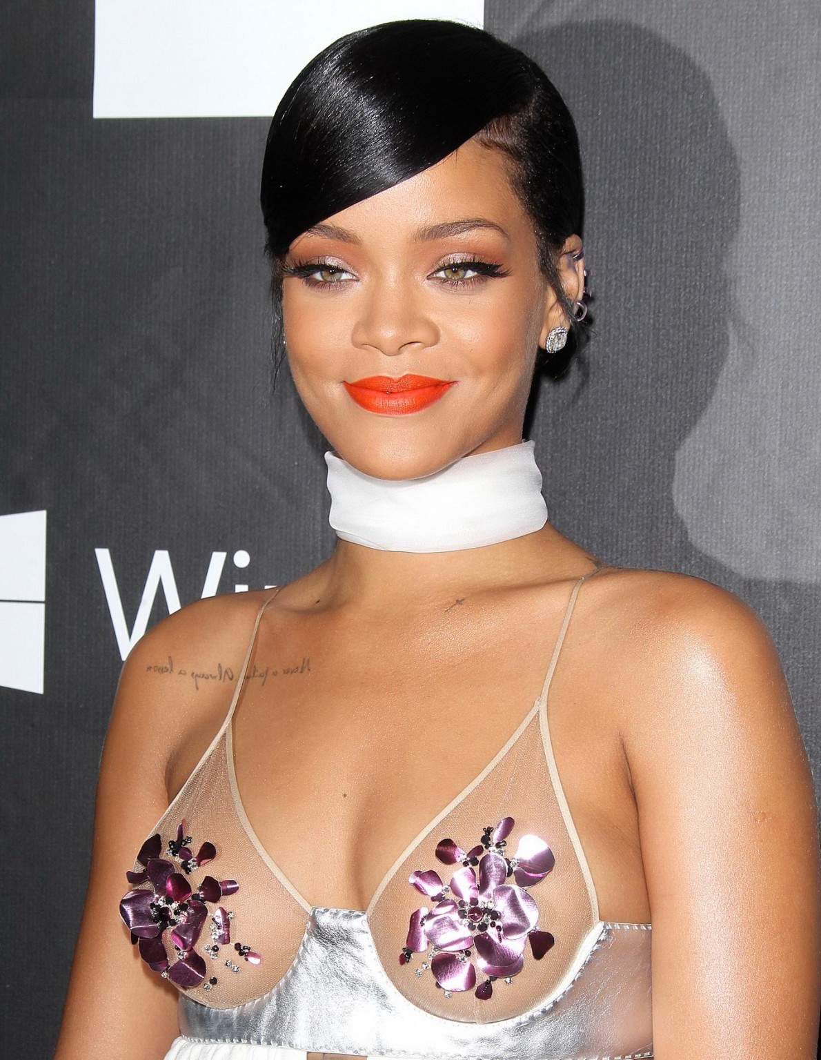 Rihanna shows off her boobs wearing a seethrough dress at amfAR LA Inspiration G #75182456