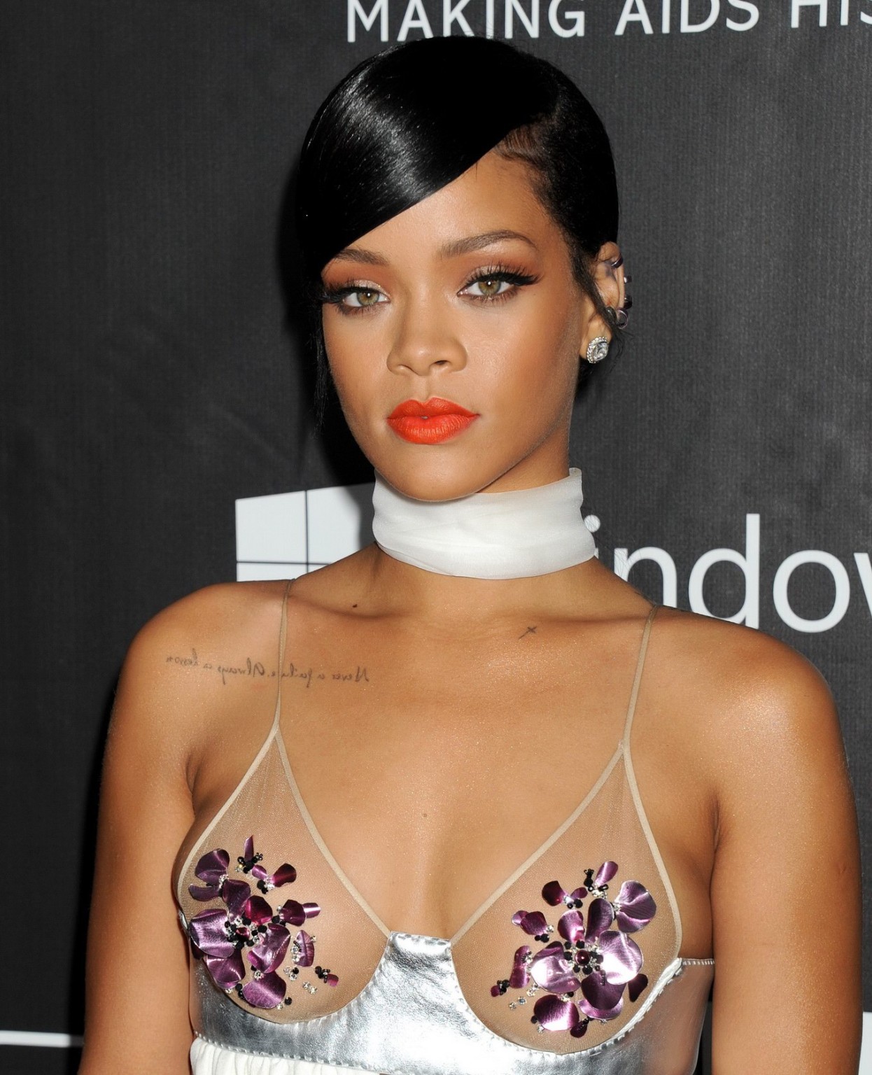 Rihanna shows off her boobs wearing a seethrough dress at amfAR LA Inspiration G #75182466