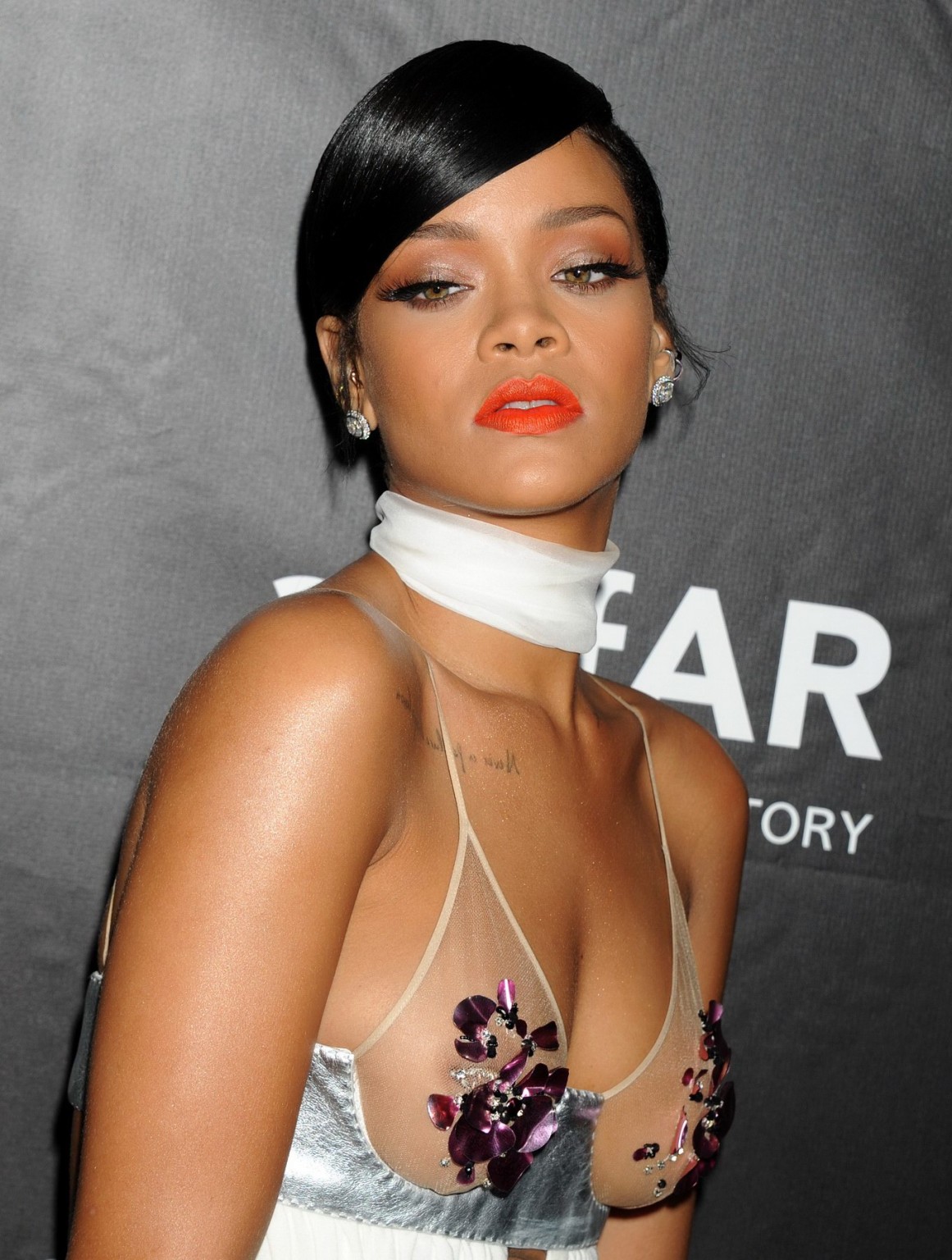 Rihanna shows off her boobs wearing a seethrough dress at amfAR LA Inspiration G #75182540