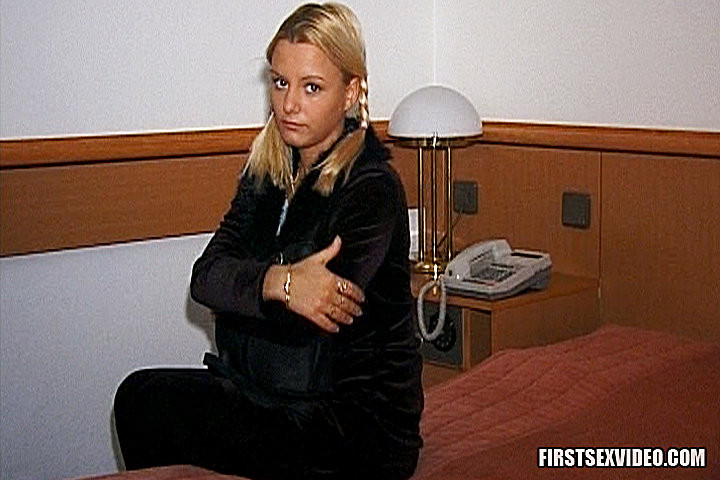 Blonde Anita on her first porn movie in hotel room #67865478