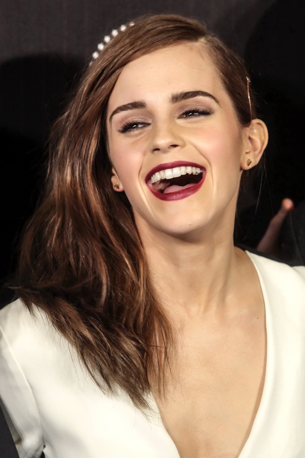 Emma Watson showing cleavage at the 'Noah' Premiere in Madrid #75201939