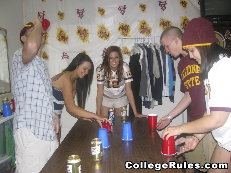 Smoking babes getting banged hard at college dorm party #79404724