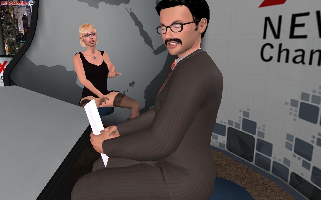 3d animated sex behind the scenes in a newsroom #69353656