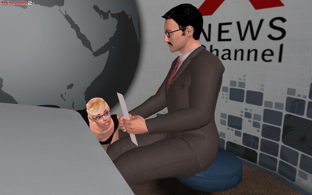 3d animated sex behind the scenes in a newsroom #69353693