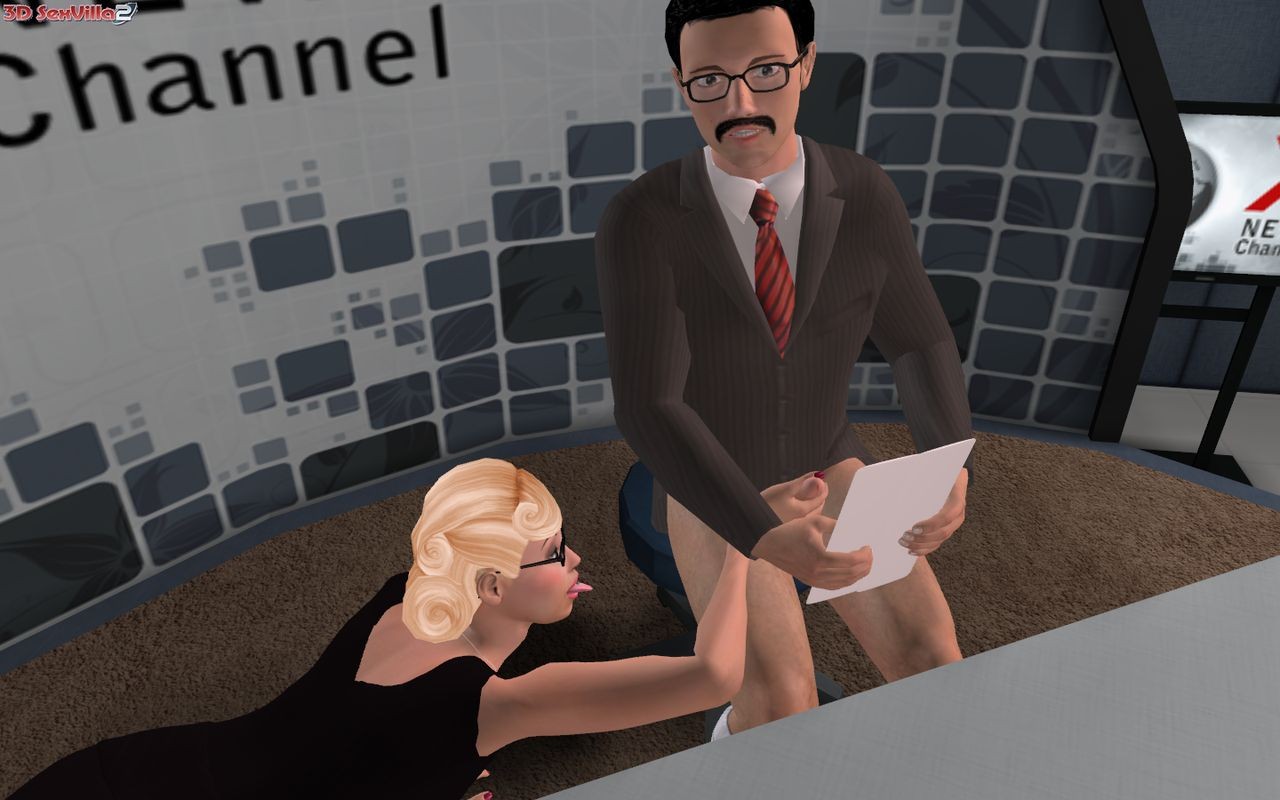 3d animated sex behind the scenes in a newsroom #69353734