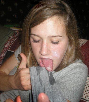 Teen amateurs getting their face covered with cum #75782735