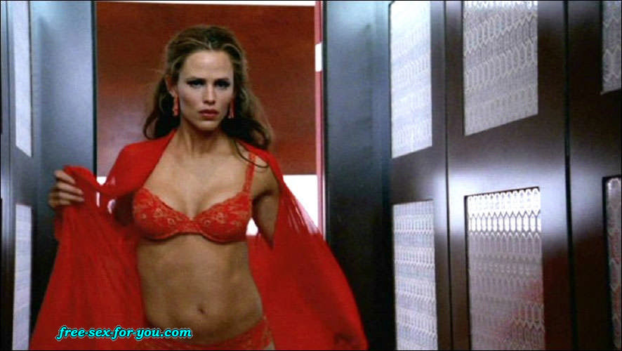Jennifer Garner showing tits in see thru and posing in lingerie #75423058
