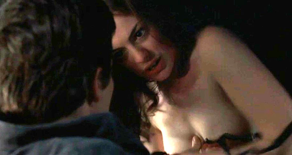 Anne Hathaway exposing her nice big tits in some nude movie caps #75390277