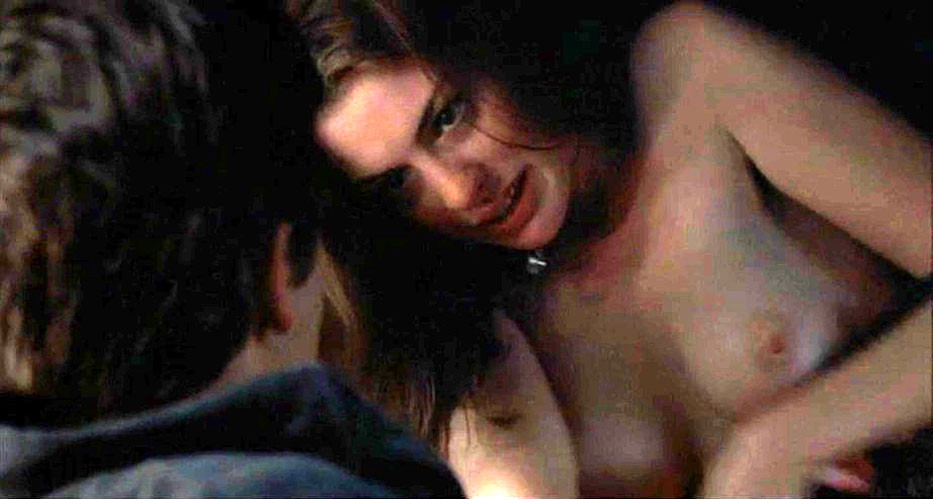 Anne Hathaway exposing her nice big tits in some nude movie caps #75390290