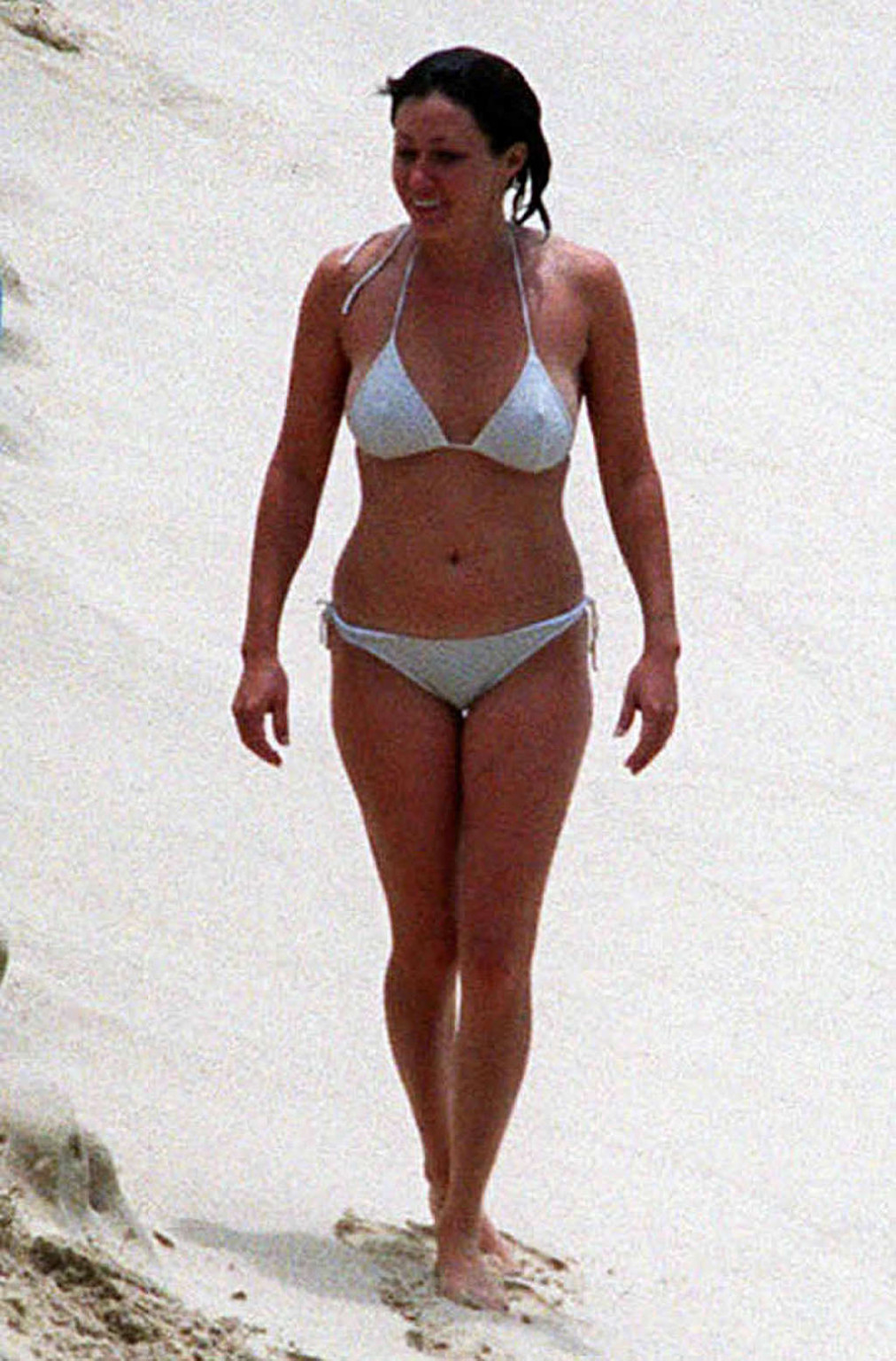 Shannen Doherty exposing her nice big tits on beach paparazzi pictures and in se #75359437