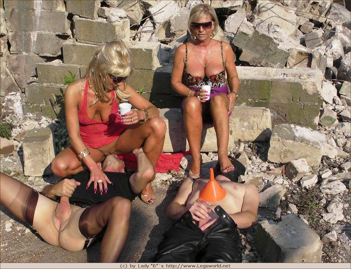 Foursome stocking foot worship outdoors #73167774