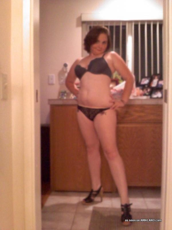 Steamy hot chunky kinky brunette posing in lingerie #67282059