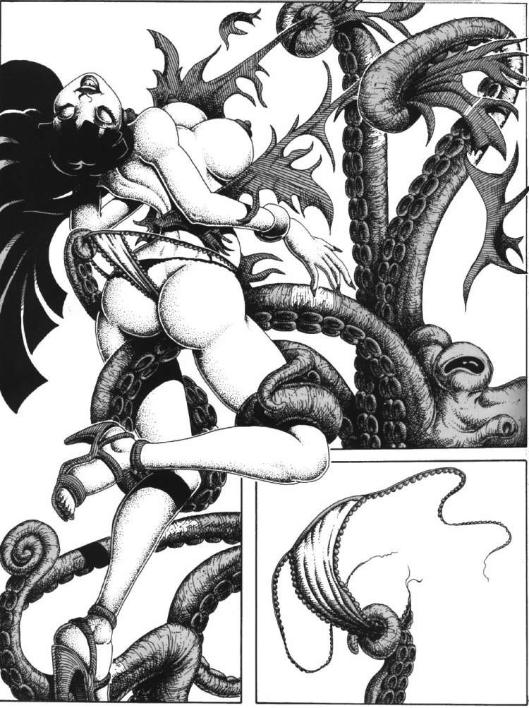 Bizarre sexuelle Fantasie Monster Tentikel Bondage Fetisch Comic
 #69642000