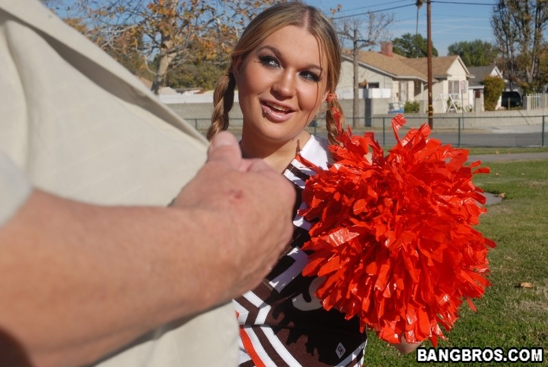 She worked it hard to get that cheerleader position #73100360