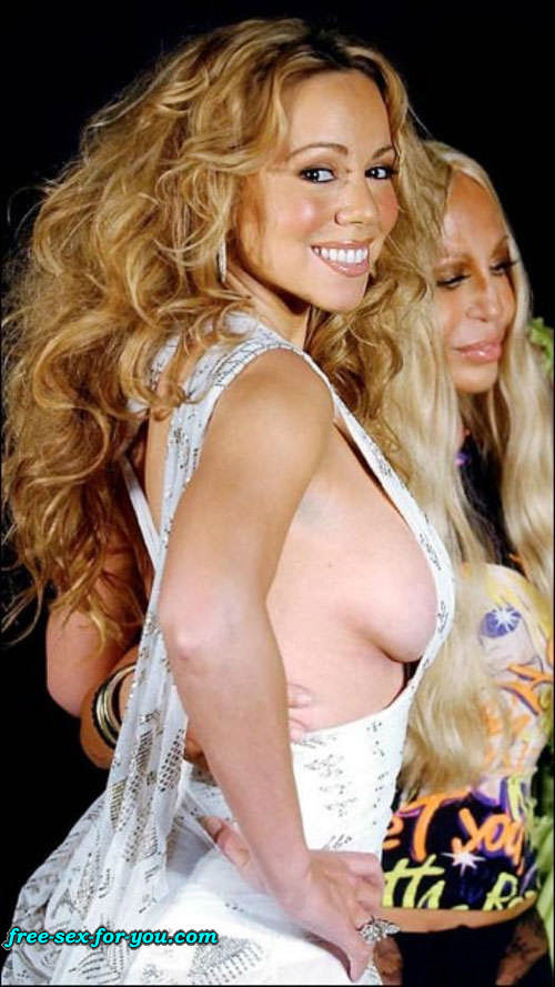 Mariah Carey showing her nice tits in see thru to paparazzi #75420498