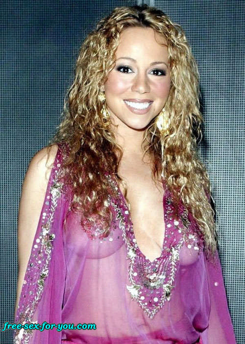 Mariah Carey showing her nice tits in see thru to paparazzi #75420520