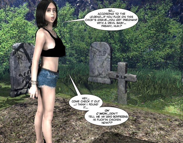 Teen couple on cemetery xxx 3D toon comics #69430246