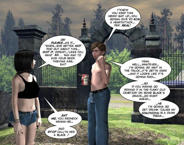 Teen couple on cemetery xxx 3D toon comics #69430280