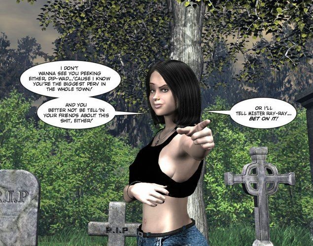 Teen couple on cemetery xxx 3D toon comics #69430288