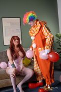 Busty Tgirl Sweetheart Banged By A Horny Clown