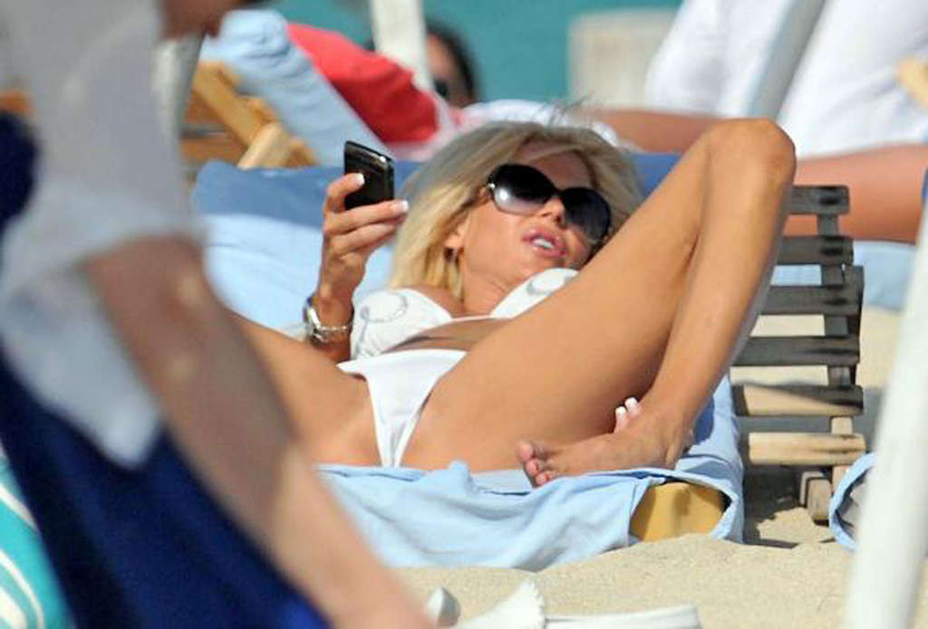 Victoria Silvstedt exposing her sexy body and hot ass in bikini on beach #75346264