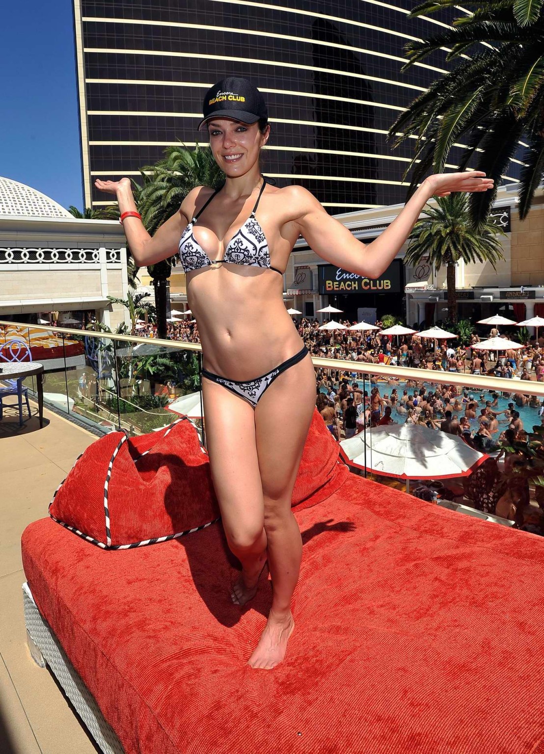 Adrianne Curry showing off her bikini body at Encore Beach Club in Las Vegas #75188252