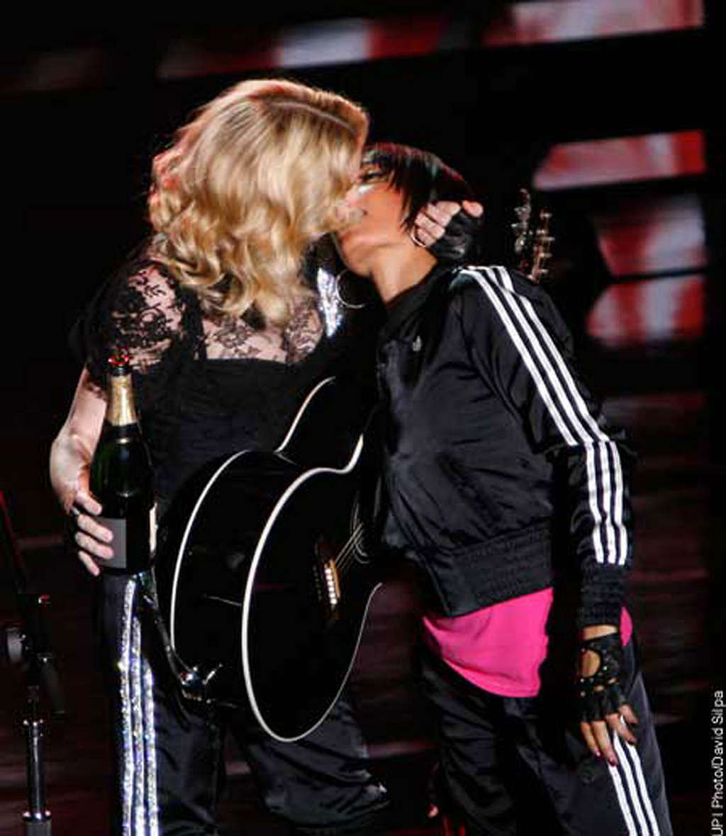 Madonna make love with her boyfriend and showing fantastic legs #75360019