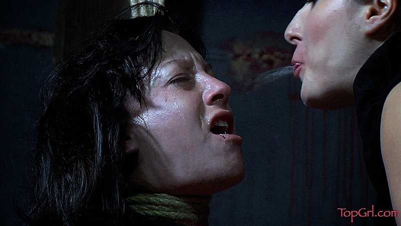 Elise bound in rope getting hot and horny with lezdom Sister Dee #67672177